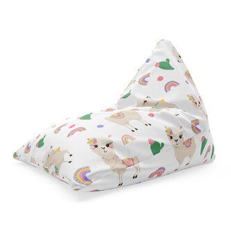 Sedací vak Triangl Roztomilé lamy: 120 x 100 x 100 cm