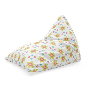 Sedací vak Triangl Barevné kytičky: 120 x 100 x 100 cm Sedací vak Triangl Barevné kytičky: 120 x 100 x 100 cm