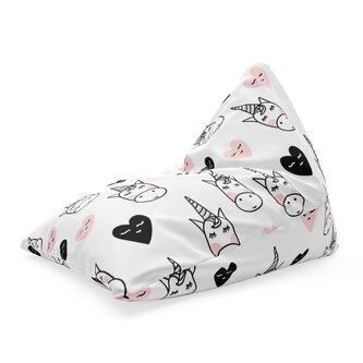 Sedací vak Triangl Hlava jednorožce: 120 x 100 x 100 cm