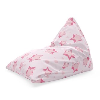 Sedací vak Triangl Růžové hvězdy: 120 x 100 x 100 cm