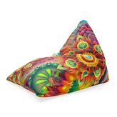 Sedací vak Triangl Barevné obrazce: 120 x 100 x 100 cm
