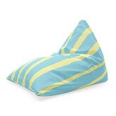 Sedací vak Triangl Modrožluté pruhy: 120 x 100 x 100 cm