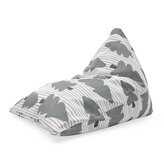 Sedací vak Triangl Šedé stromky: 120 x 100 x 100 cm