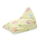Sedací vak Triangl Květiny na žluté: 120 x 100 x 100 cm