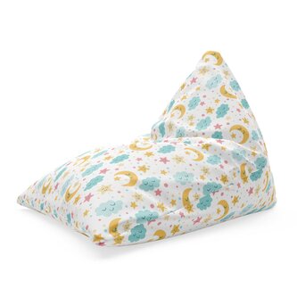 Sedací vak Triangl Měsíc a modré mráčky: 120 x 100 x 100 cm