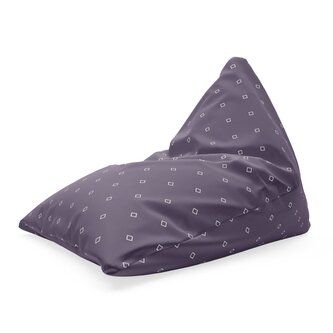 Sedací vak Triangl Bílé čtverce: 120 x 100 x 100 cm