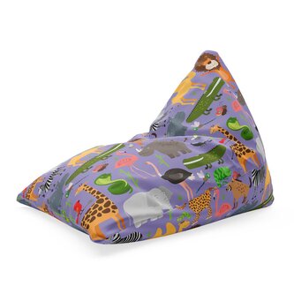 Sedací vak Triangl Animované safari: 120 x 100 x 100 cm