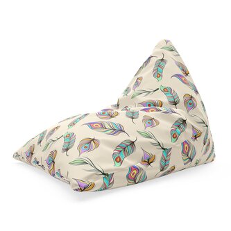 Sedací vak Triangl Paví peříčka: 120 x 100 x 100 cm Sedací vak Triangl Paví peříčka: 120 x 100 x 100 cm