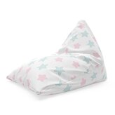 Sedací vak Triangl Růžové a modré hvězdy: 120 x 100 x 100 cm