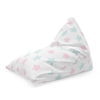 Sedací vak Triangl Růžové a modré hvězdy: 120 x 100 x 100 cm