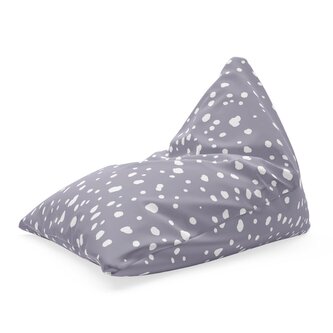 Sedací vak Triangl Bílé flíčky na fialové: 120 x 100 x 100 cm Sedací vak Triangl Bílé flíčky na fialové: 120 x 100 x 100 cm