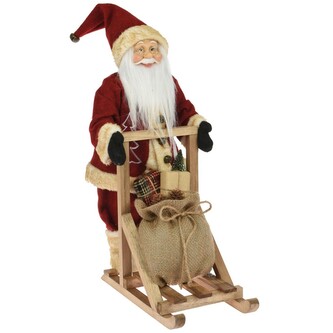 Vánoční figurka Santa Clause Mikolaj 45 cm červená 