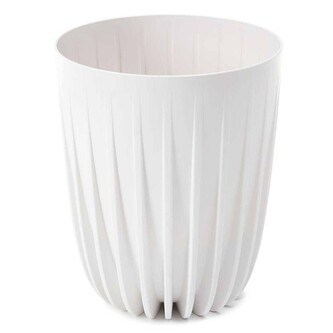 Květináč STRIPPED ECO I 39 cm bílý