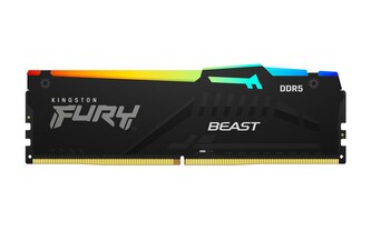 KINGSTON DIMM DDR5 32GB 6000MT/s CL30 Non-ECC FURY Beast RGB XMP, Černá