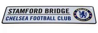 Cedule na zeď FC Chelsea: Stamford Bridge (26 x 7 cm)