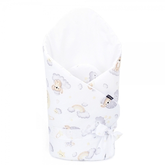 Bavlněná zavinovačka na zavazování, Koala na mráčků, bílá/béžová