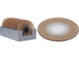 Podtácek na svíčku 150 mm kulatý zrcadlo s gliterm, zlatá