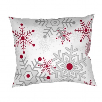 Dadka Povlak na polštář flanel Vločky šedé 70x90 cm