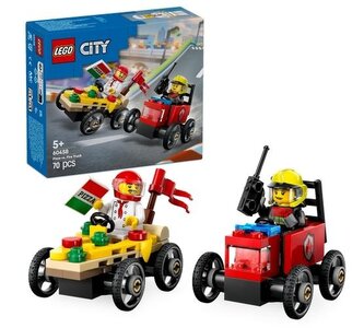LEGO® City 60458 Závodní balíček: Rozvoz pizzy vs. hasičské auto