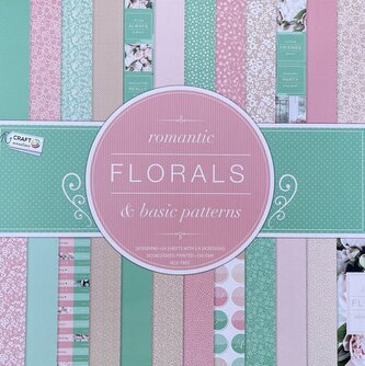 Designový papír 30,5 x 30,5 cm, 240 g/m², 24 listů-  Romantic Florals