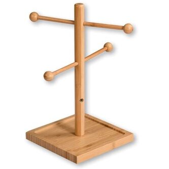 Stojan na preclíky a uzeniny, 37 cm, 4 ramena, bambus KESPER 58614