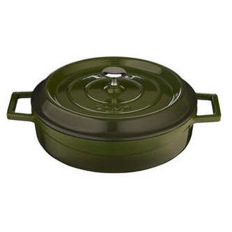 Kastrol litinový kulatý, zelený, obsah 2,4 l, Ø 24 cm LAVA Metal LVYST24K2G