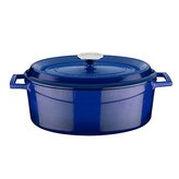 Hrnec litinový oválný, modrý, obsah 4,8 l, Ø 29 cm LAVA Metal