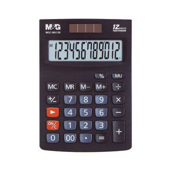 Stolní kalkulačka M&G MGC-MX12B, 12 číslic - černá