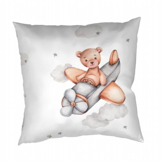 Dadka Povlak bavlna Teddy bear plane 40x40 cm
