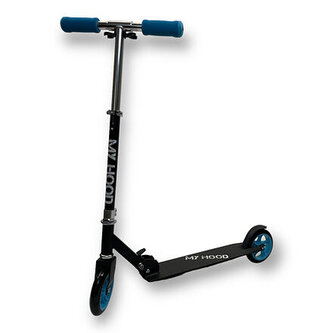 145 Koloběžka skládací - černo-tyrkysová My Hood 505162