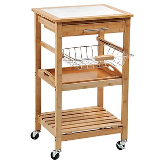 Kuchyňský vozík s pracovní deskou 81 x 48 x 38 cm KESPER 25776