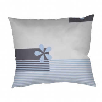 Dadka Povlak na polštář flanel Flér šedomodrá 50x70 cm