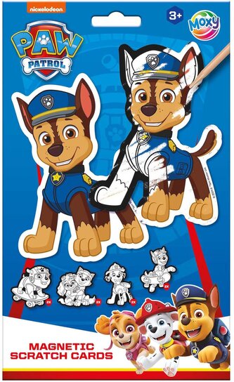 Škrabací obrázky s magnetky, 10 ks - Tlapková patrola, Paw patrol
