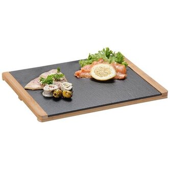 Servírovací tác, 34 x 26 x 1,5 cm, břidlice/bambus KESPER 38130