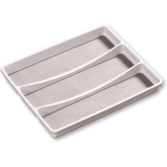 Příborník 3 přihrádky, 40,5 x 32,5 x 4,5 cm, plast, bílá KESPER 30094