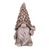 Trpaslík s houbou - zahradní dekorace, magnesium, šedý