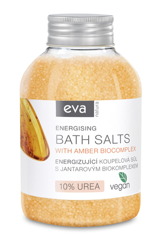 Eva Natura Energizující koupelová sůl s jantarovým biokomplexem + 10% UREA - 600 g