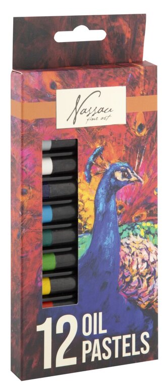 Olejové pastely, 12 barev