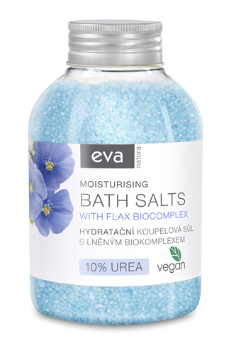 Eva Natura Hydratační koupelová sůl s lněným biokomplexem + 10% UREA - 600 g