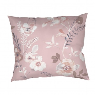 Dadka Povlak na polštář krep Kvítí na pudrovém 70x90 cm