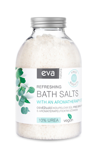 Eva Natura Osvěžující koupelová sůl s aromaterapeutickým účinkem + 10% UREA - 420 g