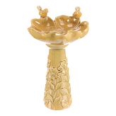 Pítko pro ptáčky - tvar květ, stojaté, keramika, zelené