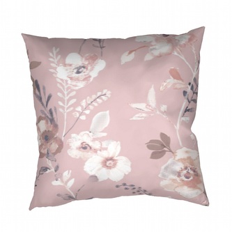 Dadka Povlak na polštář krep Kvítí na pudrovém 40x40 cm