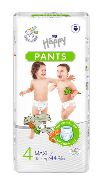 Bella Baby Happy Pants dětské plenkové kalhotky Maxi 8-14 kg, 44 ks