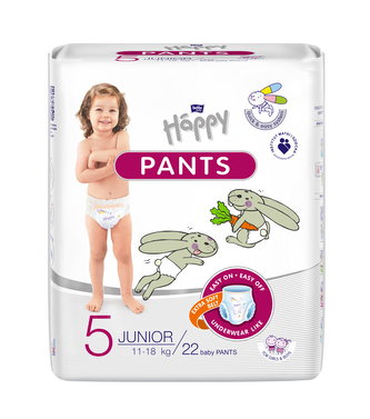 Bella Baby Happy Pants dětské plenkové kalhotky Junior 11-18 kg, 22 ks