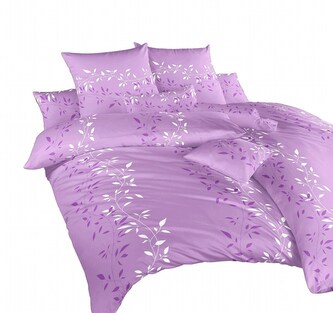 Dadka Povlečení krep Mandevila fialová 220x200, 2x70x90 cm
