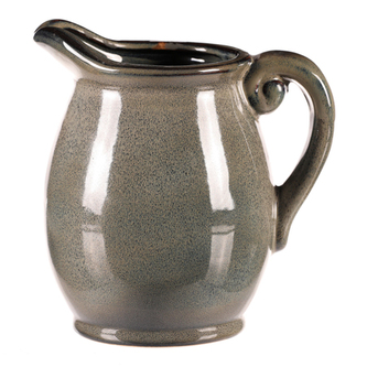 Váza keramická - tvar džbán, malá, barva šedá
