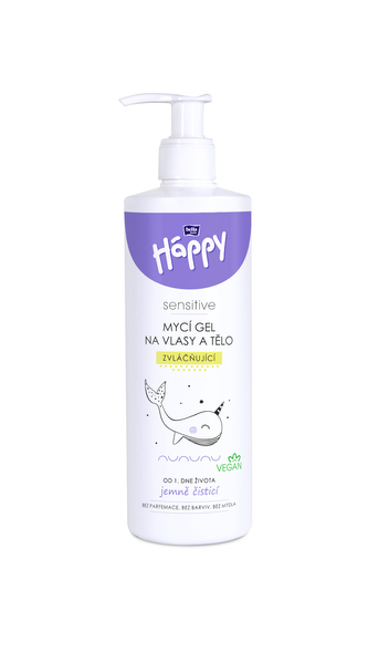  HAPPY Mycí gel na vlasy a tělo 400 ml