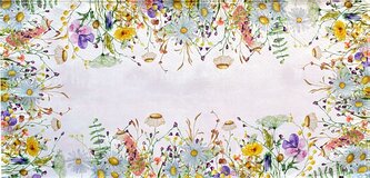 Vzorovaný ubrus - běhoun na stůl FLOWERS 40x85 cm Mybesthome