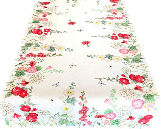 Vzorovaný ubrus - běhoun na stůl FLOWERS II. 60x120 cm Mybesthome